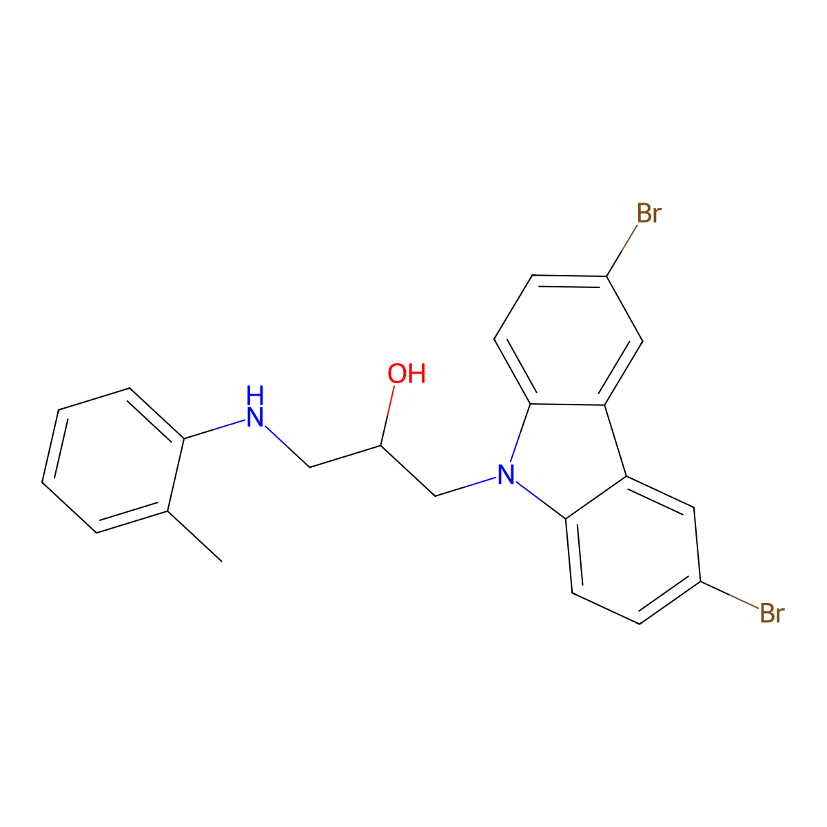 1-(3,6-Dibromocarbazol-9-yl)-3-(2-methylanilino)propan-2-ol molecular structure, CAS 304880-74-8