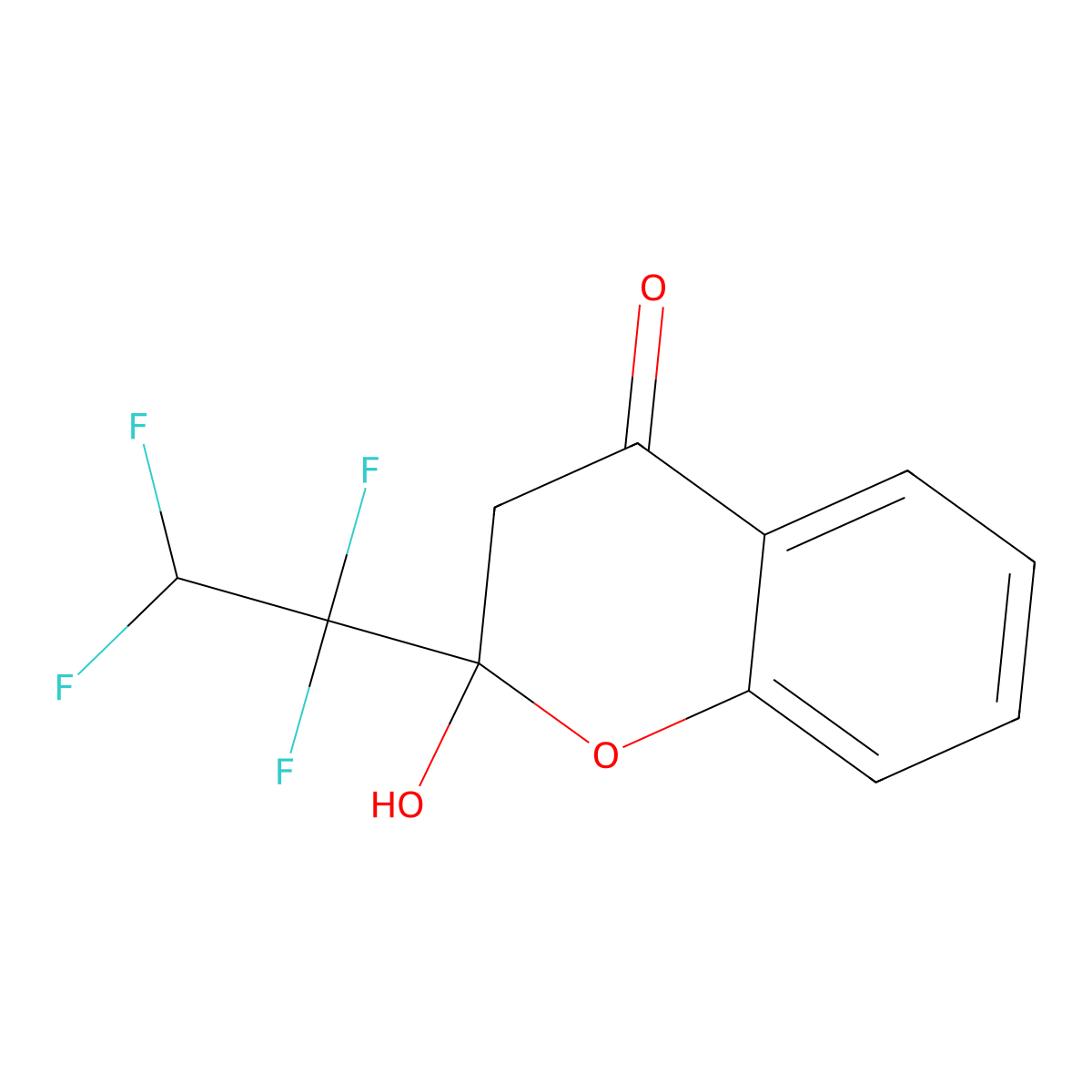 2-hydroxy-2-(1,1,2,2-tetrafluoroethyl)-3H-chromen-4-one molecular structure, CAS 304880-79-3