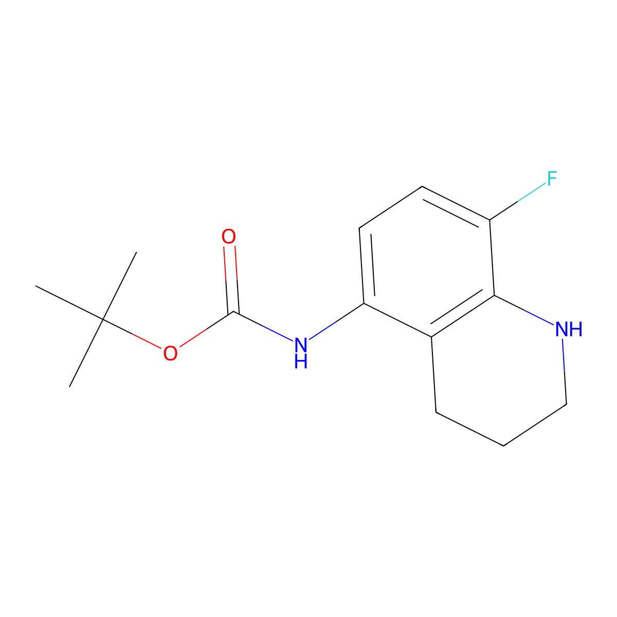 tert-butyl N-(8-fluoro-1,2,3,4-tetrahydroquinolin-5-yl)carbamate molecular structure, CAS 3048809-17-9