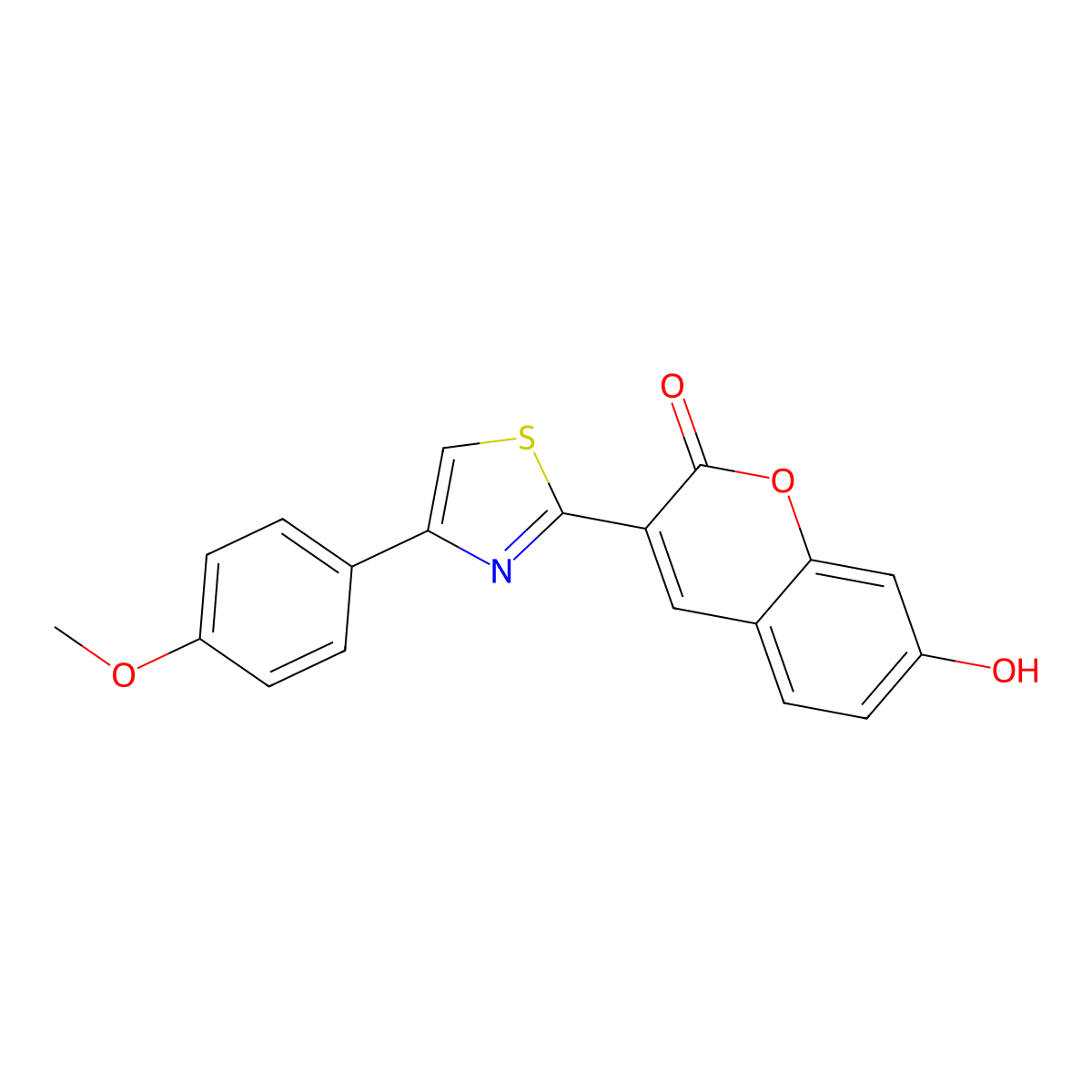 7-hydroxy-3-[4-(4-methoxyphenyl)-1,3-thiazol-2-yl]-2H-chromen-2-one molecular structure, CAS 304881-10-5