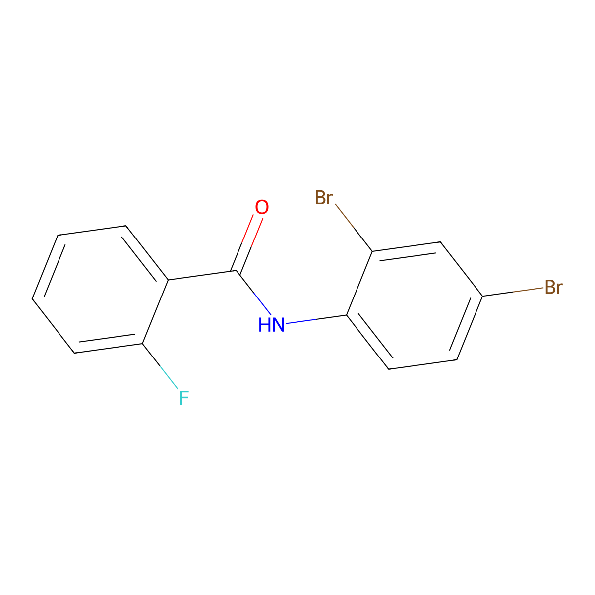 N-(2,4-dibromophenyl)-2-fluorobenzamide molecular structure, CAS 304882-34-6