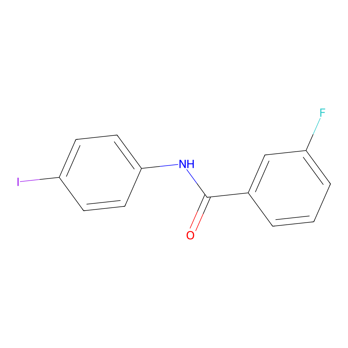 3-fluoro-N-(4-iodophenyl)benzamide molecular structure, CAS 304882-37-9