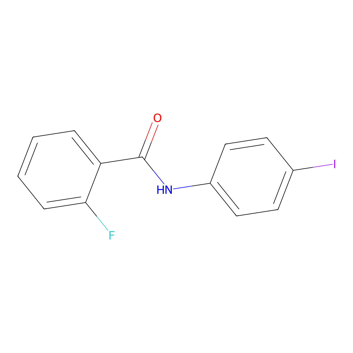 2-Fluoro-N-(4-iodophenyl)benzamide molecular structure, CAS 304882-39-1