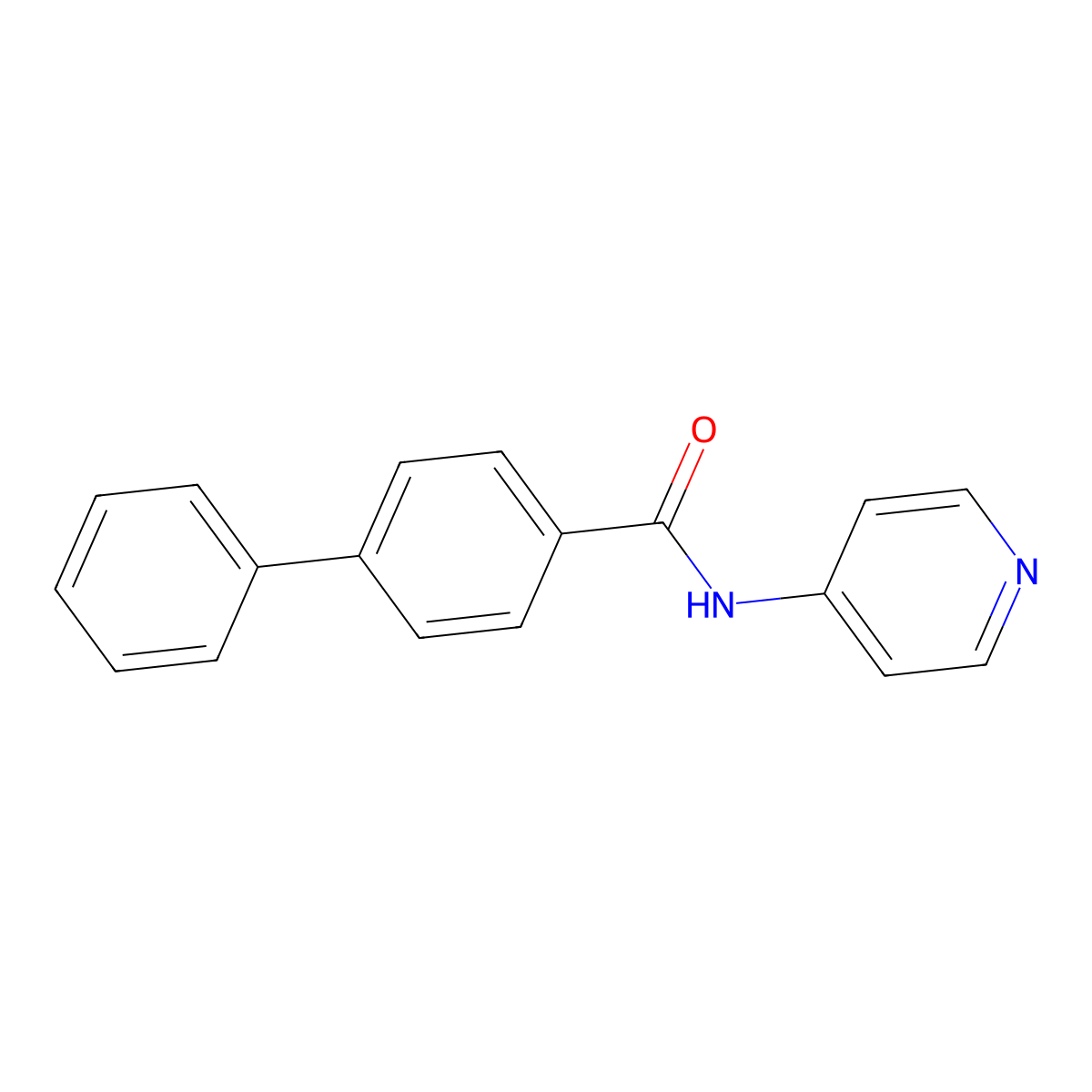 4-phenyl-N-pyridin-4-ylbenzamide molecular structure, CAS 304882-40-4