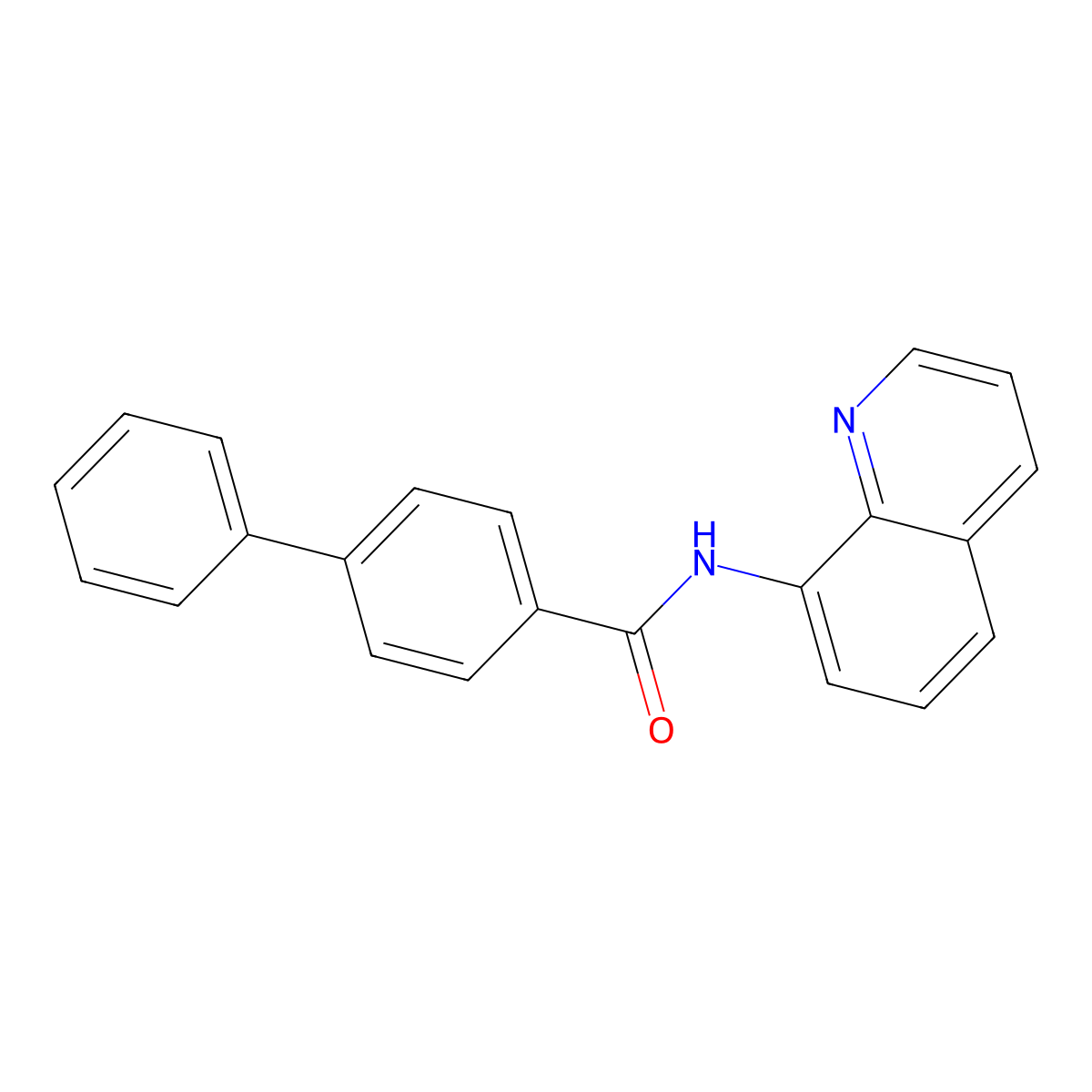 N-(8-quinolinyl)[1,1'-biphenyl]-4-carboxamide molecular structure, CAS 304882-43-7