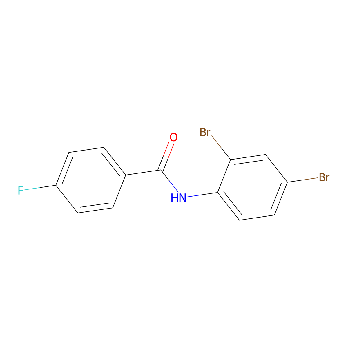 N-(2,4-dibromophenyl)-4-fluorobenzamide molecular structure, CAS 304882-54-0