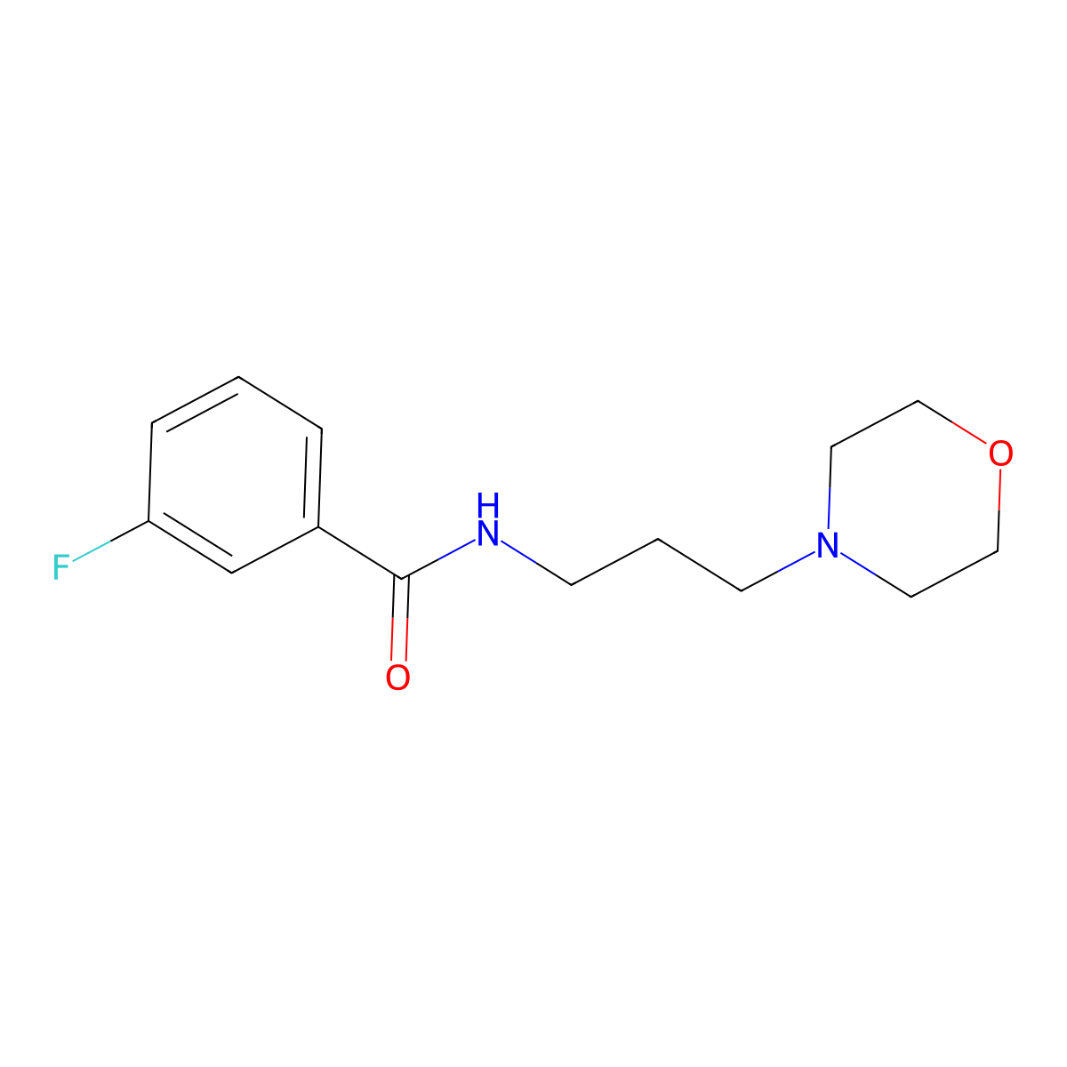 3-Fluoro-N-(3-morpholinopropyl)benzamide molecular structure, CAS 304882-55-1