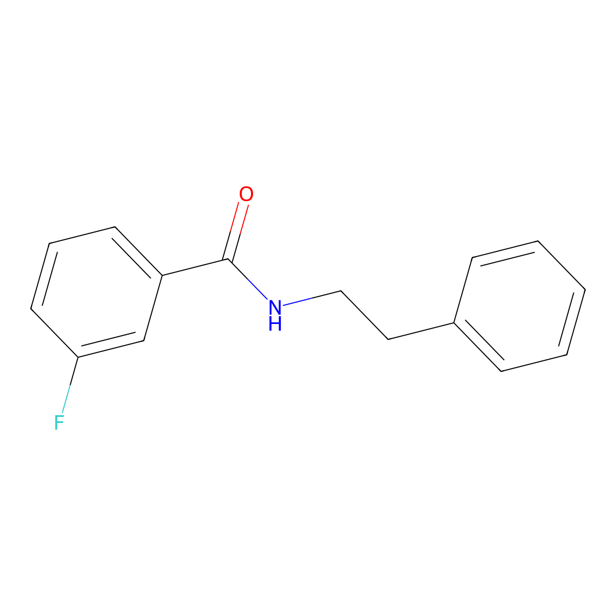 3-fluoro-N-(2-phenylethyl)benzamide molecular structure, CAS 304882-57-3