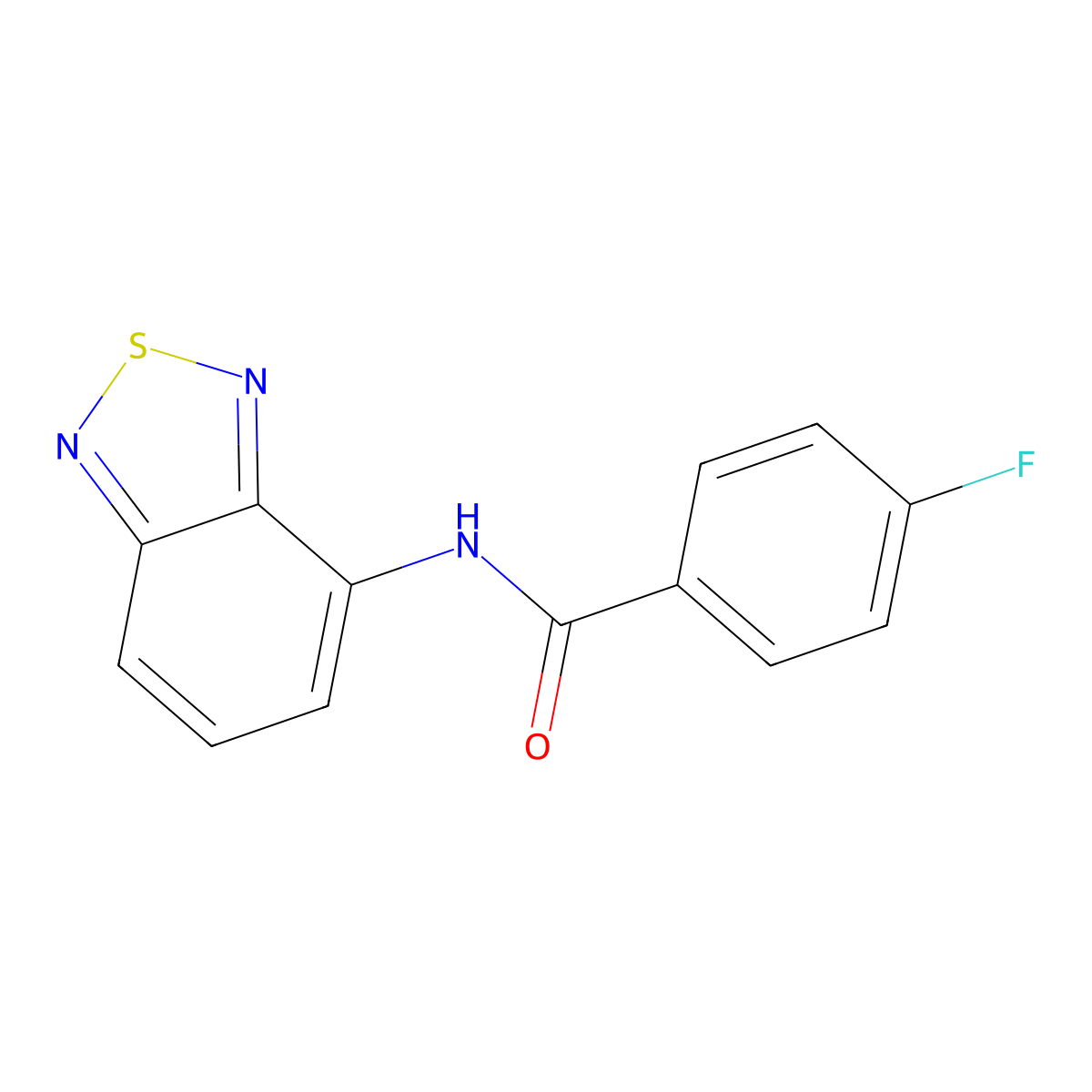 N-(2,1,3-benzothiadiazol-4-yl)-4-fluorobenzamide molecular structure, CAS 304882-68-6