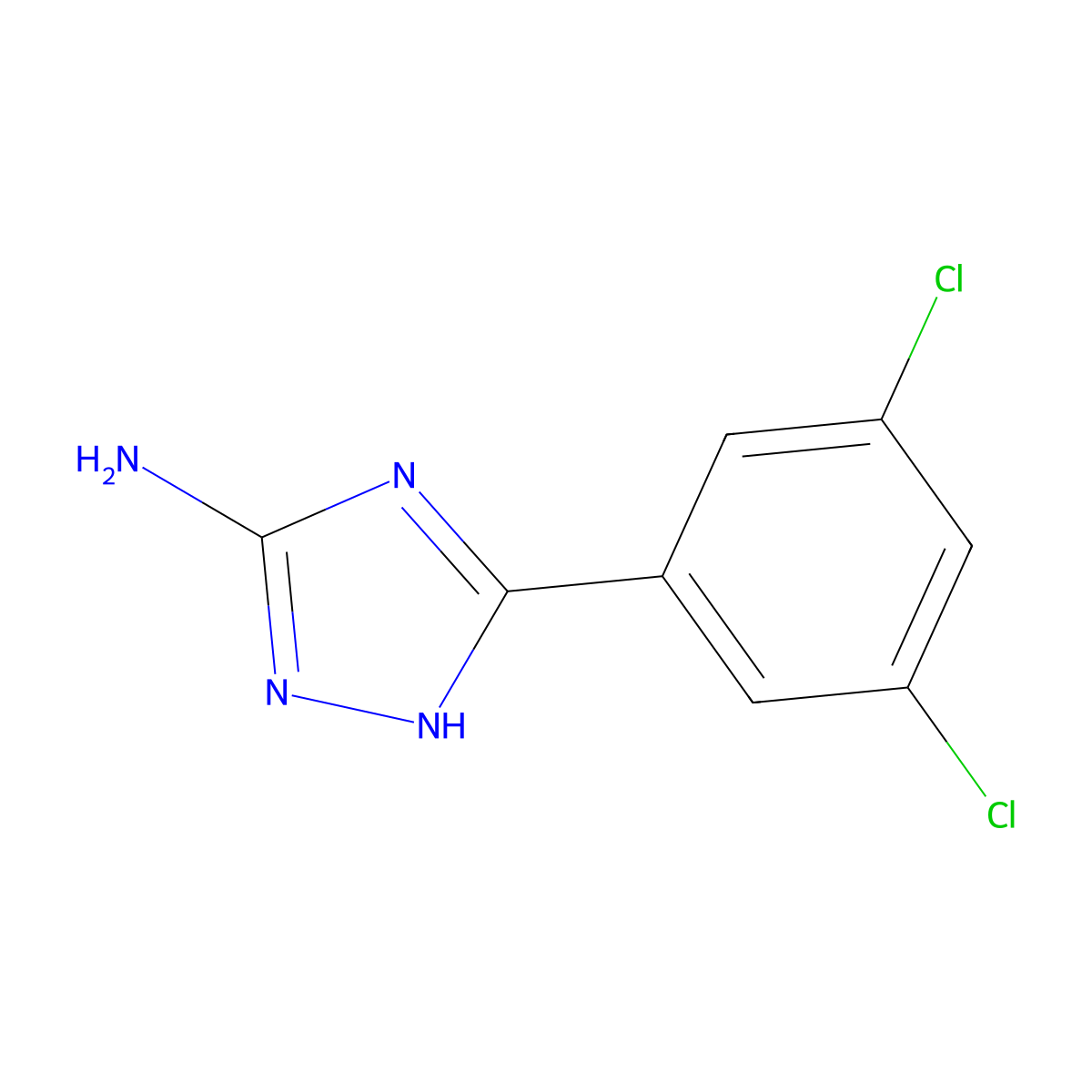 5-(3,5-dichlorophenyl)-1H-1,2,4-triazol-3-amine molecular structure, CAS 304883-87-2