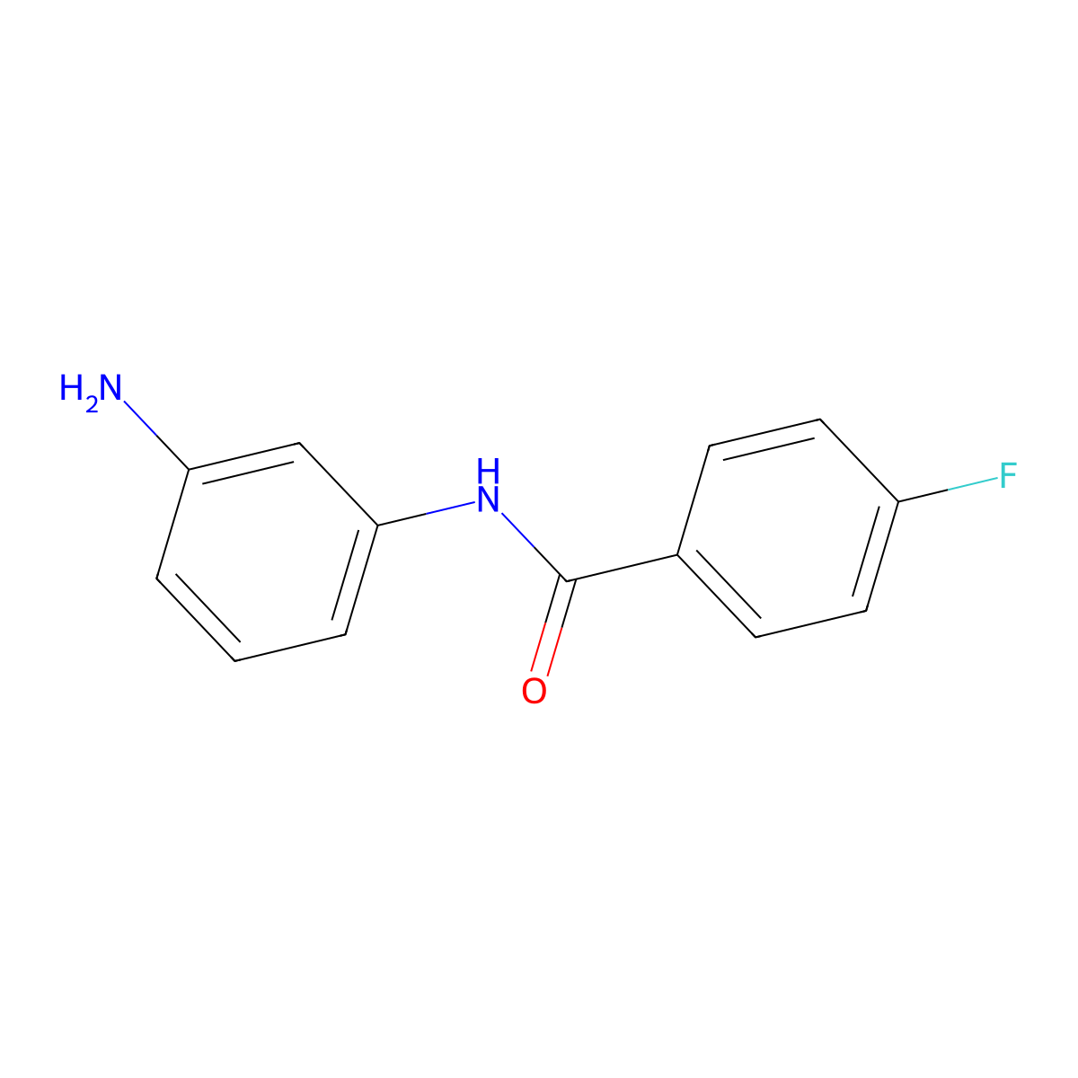 N-(3-aminophenyl)-4-fluorobenzamide molecular structure, CAS 304883-99-6