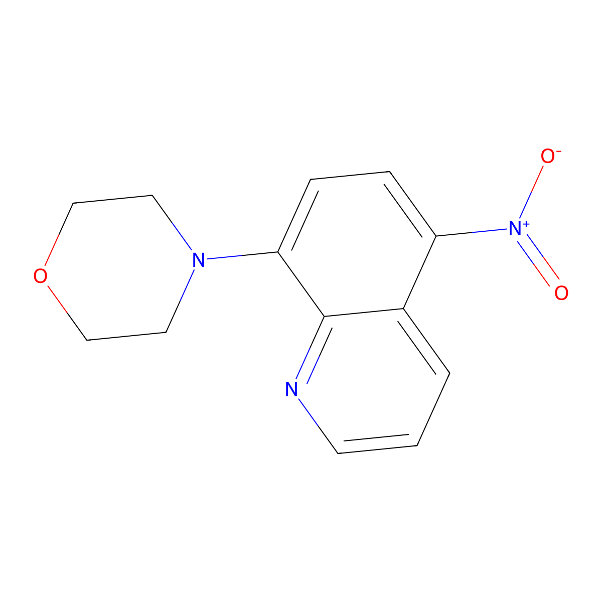 8-(Morpholin-4-yl)-5-nitroquinoline molecular structure, CAS 304884-33-1
