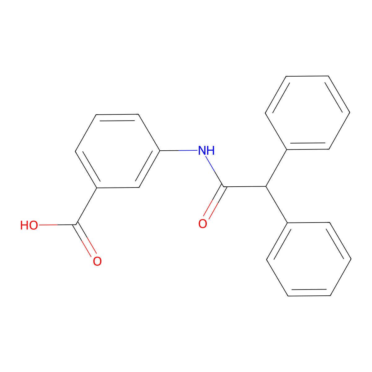 3-[(2,2-Diphenylacetyl)amino]benzoic acid molecular structure, CAS 304884-37-5