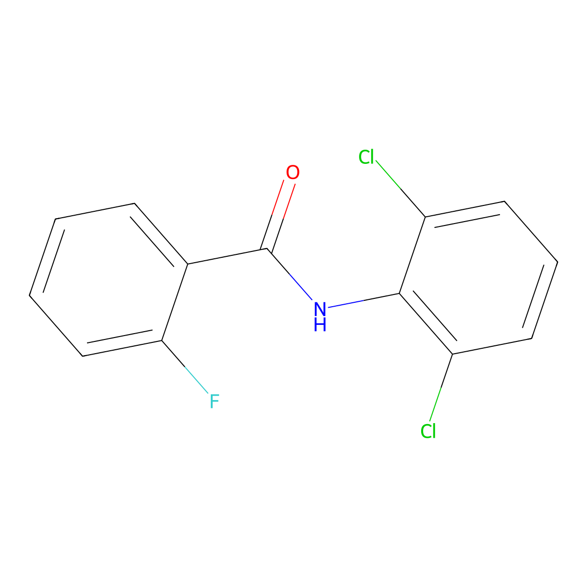 N-(2,6-dichlorophenyl)-2-fluorobenzamide molecular structure, CAS 304884-73-9