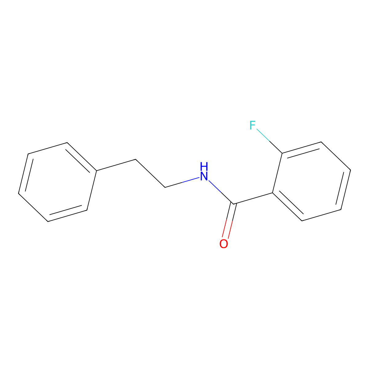 2-Fluoro-N-(2-phenylethyl)benzamide molecular structure, CAS 304884-81-9