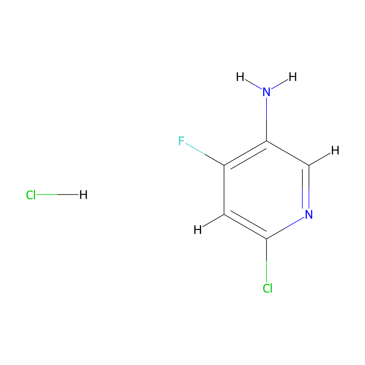 6-Chloro-4-fluoropyridin-3-amine hydrochloride molecular structure, CAS 3048847-52-2