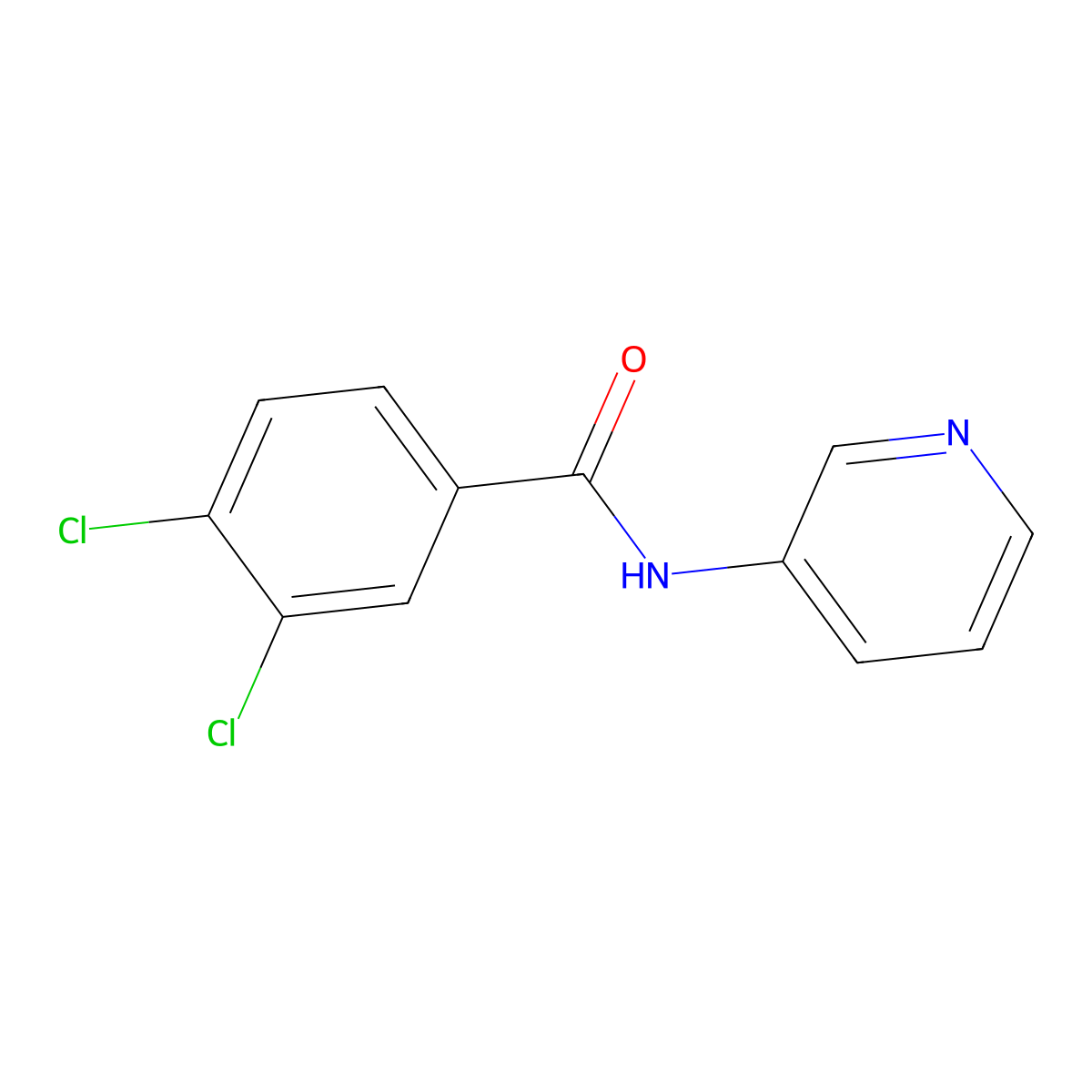 3,4-Dichloro-N-pyridin-3-yl-benzamide molecular structure, CAS 304885-01-6