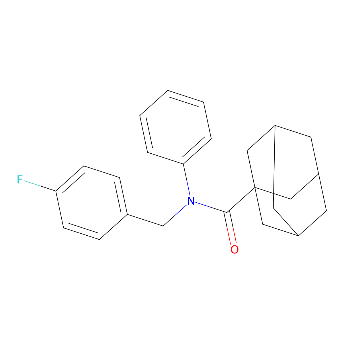 N-[(4-fluorophenyl)methyl]-N-phenyladamantane-1-carboxamide molecular structure, CAS 304885-12-9