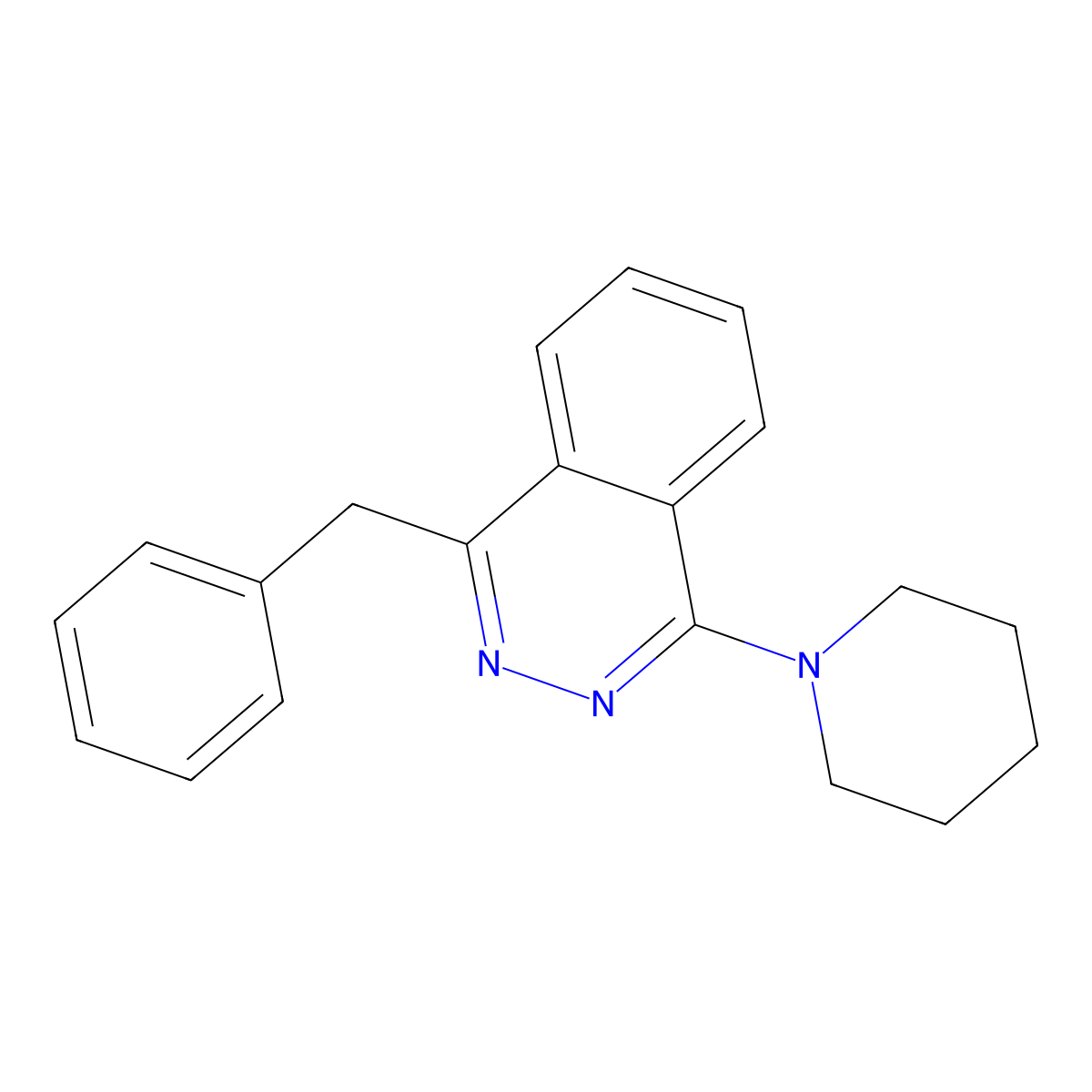 1-Benzyl-4-piperidinophthalazine molecular structure, CAS 304885-21-0