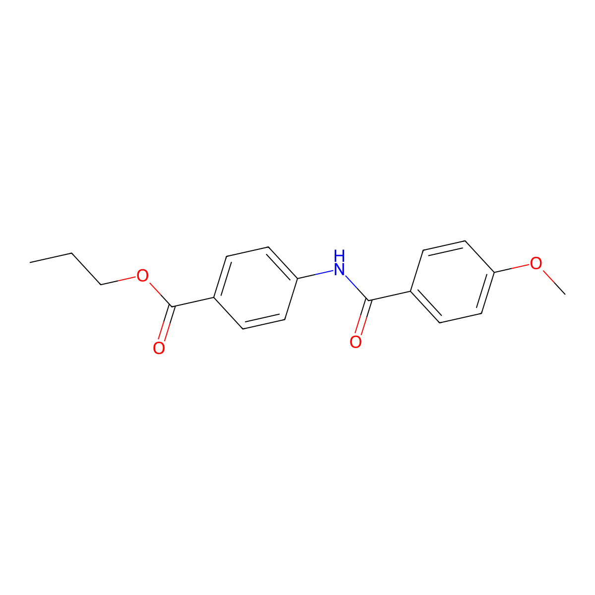 Propyl 4-[(4-methoxybenzoyl)amino]benzoate molecular structure, CAS 304886-85-9