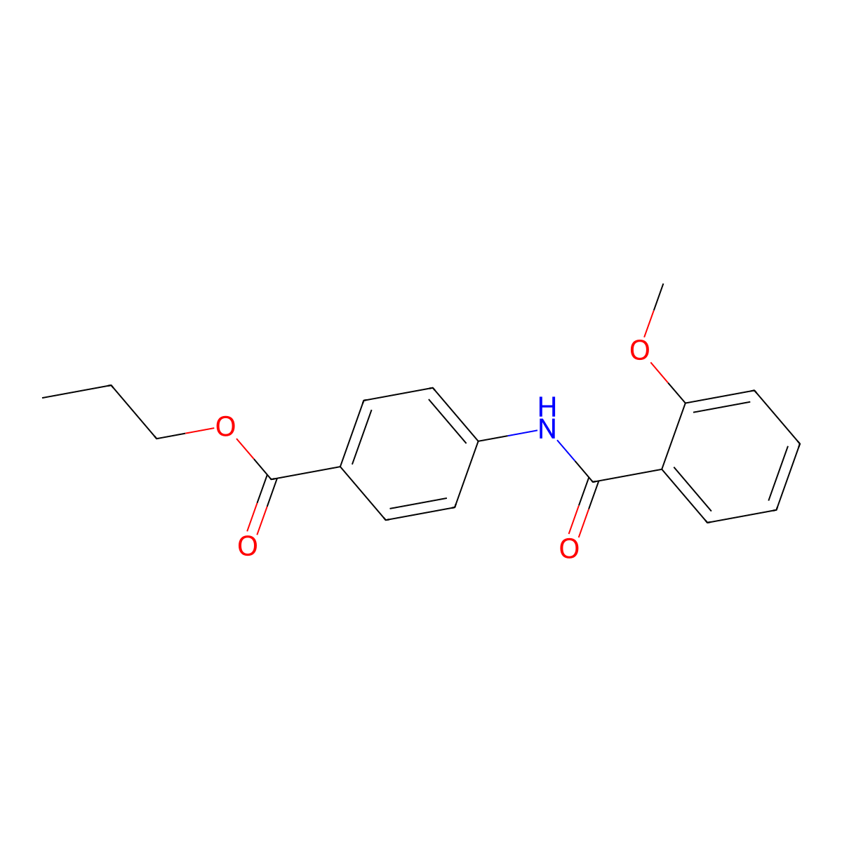 Propyl 4-[(2-methoxybenzoyl)amino]benzoate molecular structure, CAS 304886-86-0