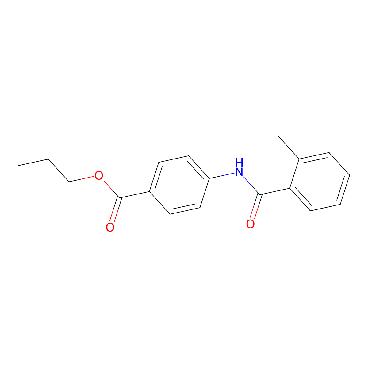 Propyl 4-[(2-methylbenzoyl)amino]benzoate molecular structure, CAS 304886-88-2