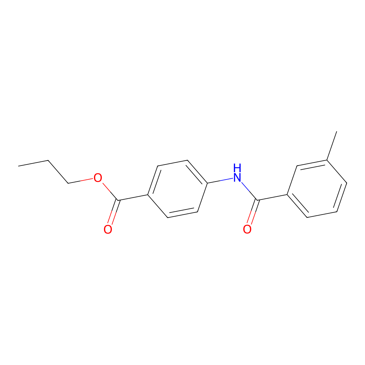 Propyl 4-(3-methylbenzamido)benzoate molecular structure, CAS 304886-89-3