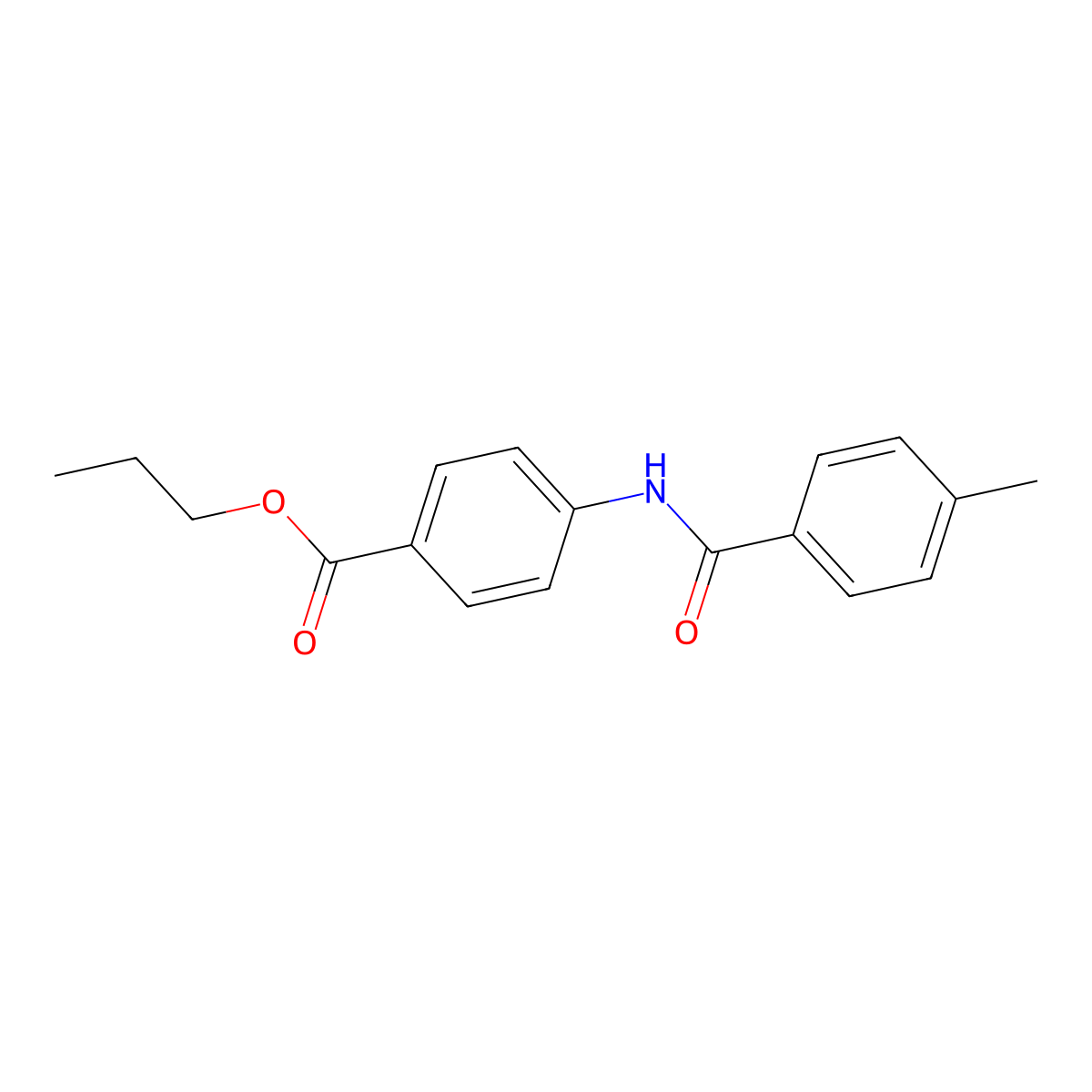Propyl 4-[(4-methylbenzoyl)amino]benzoate molecular structure, CAS 304886-90-6