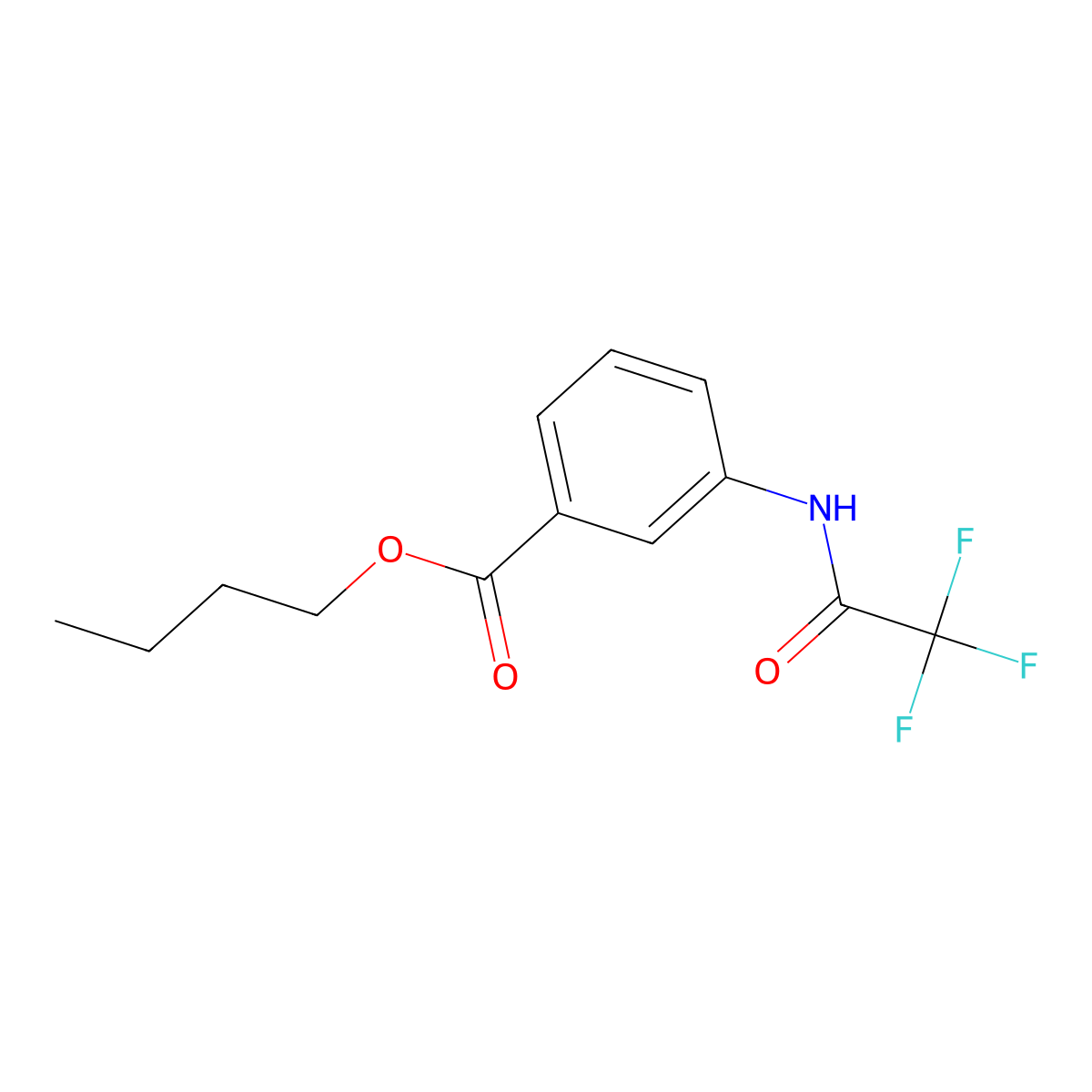 Butyl 3-[(trifluoroacetyl)amino]benzoate molecular structure, CAS 304887-07-8