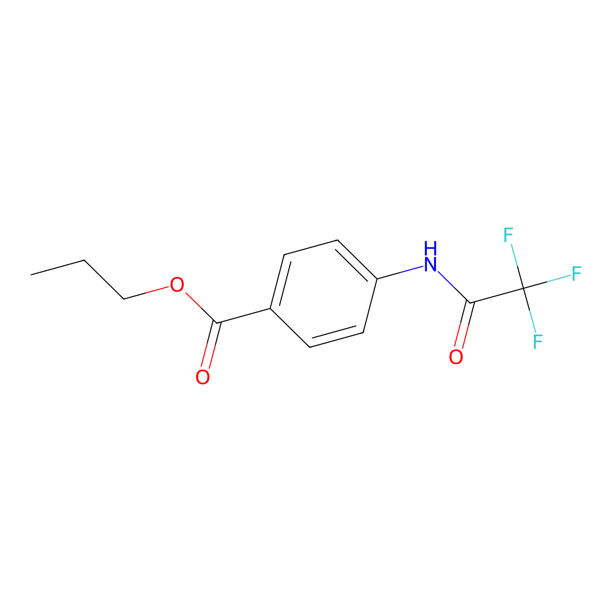 Propyl 4-[(trifluoroacetyl)amino]benzoate molecular structure, CAS 304887-08-9
