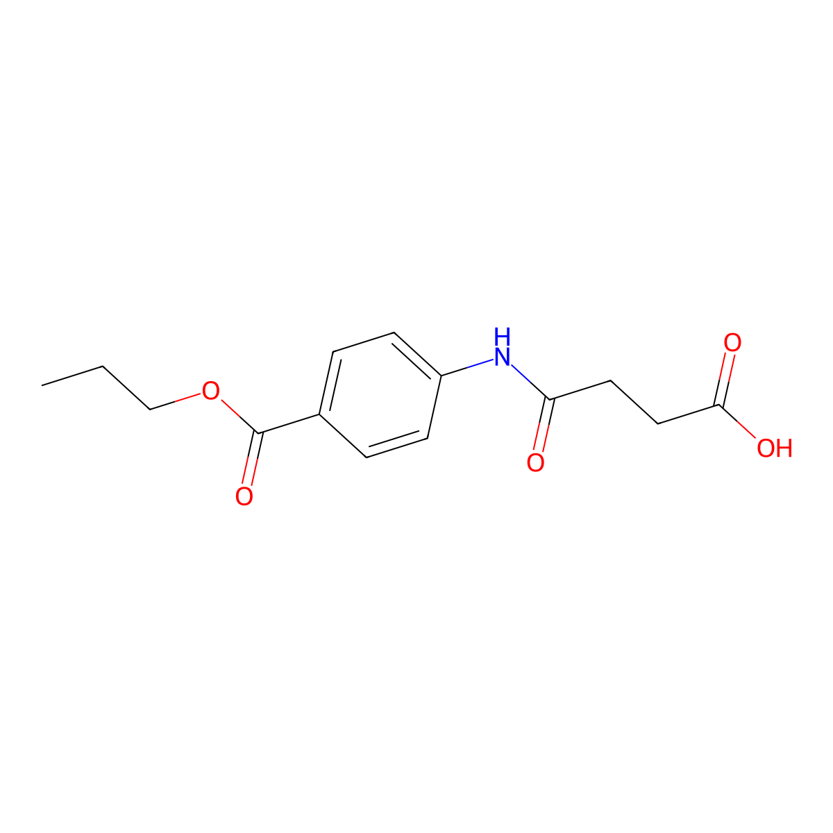4-Oxo-4-{[4-(propoxycarbonyl)phenyl]amino}butanoic acid molecular structure, CAS 304887-17-0