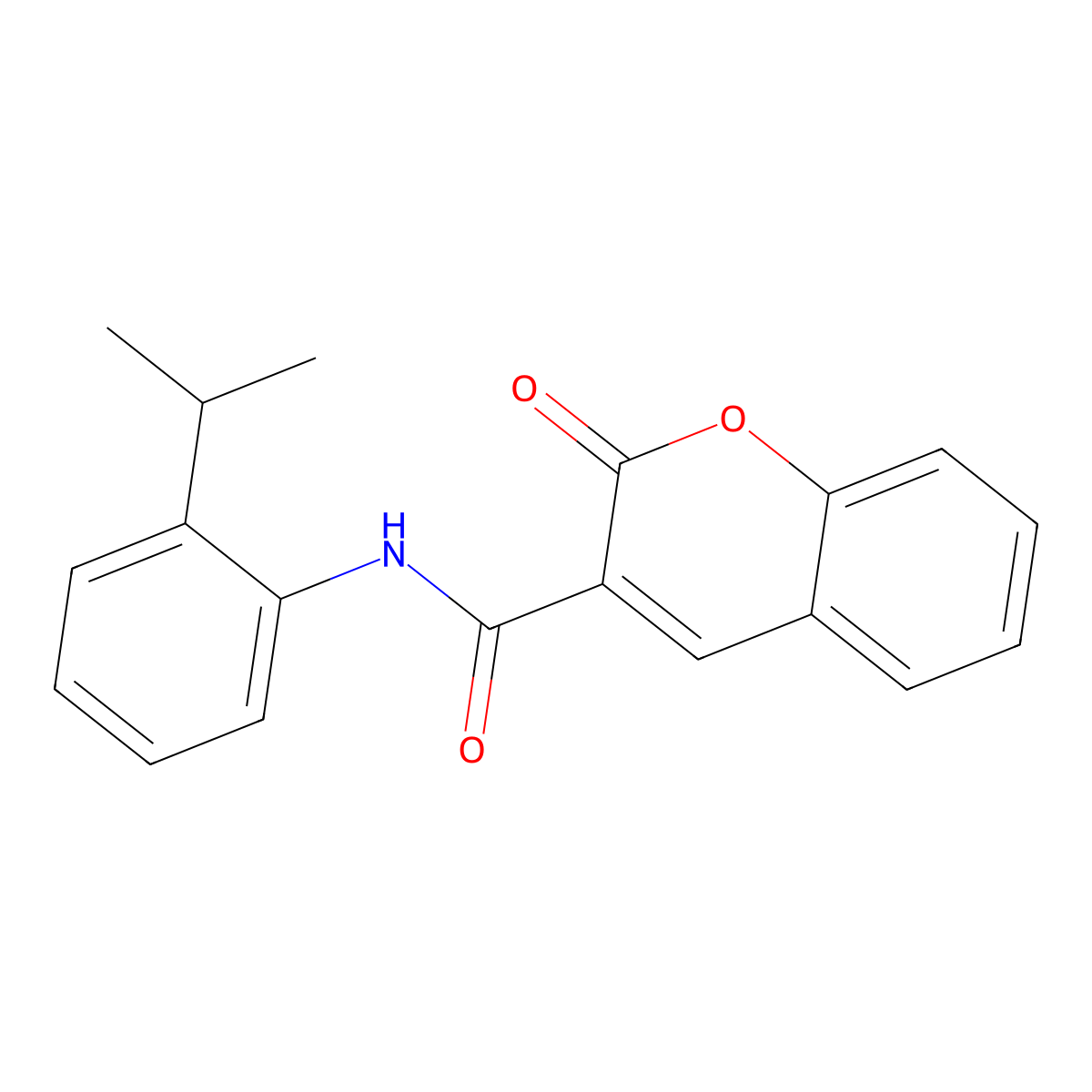 2-oxo-N-[2-(propan-2-yl)phenyl]-2H-chromene-3-carboxamide molecular structure, CAS 304887-37-4