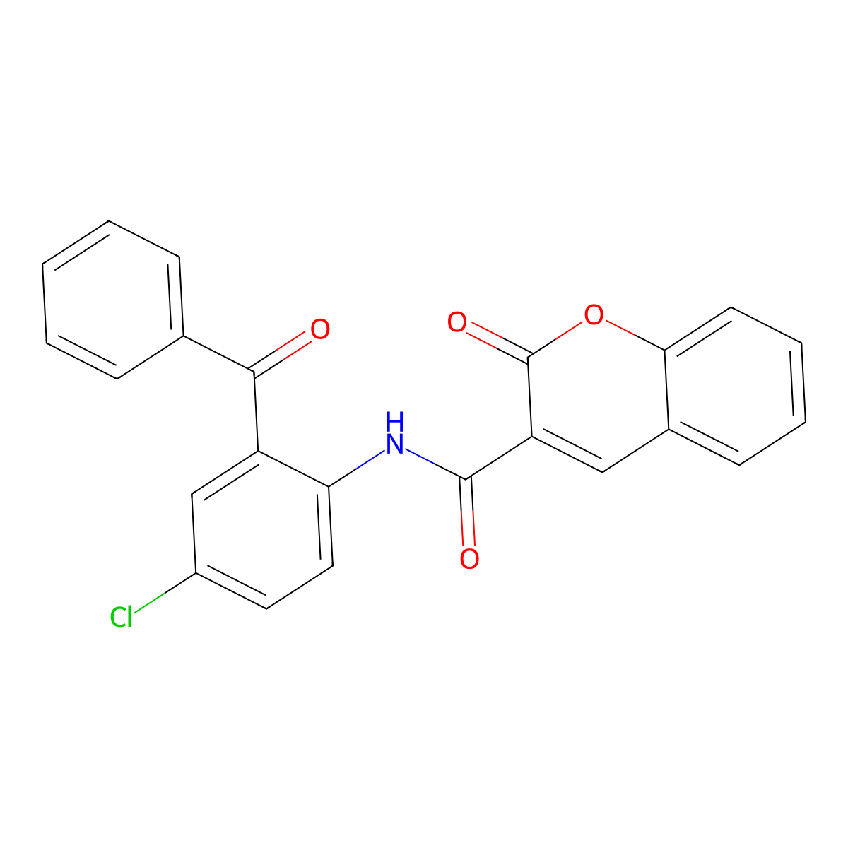 N-(2-benzoyl-4-chlorophenyl)-2-oxo-2H-chromene-3-carboxamide molecular structure, CAS 304887-38-5