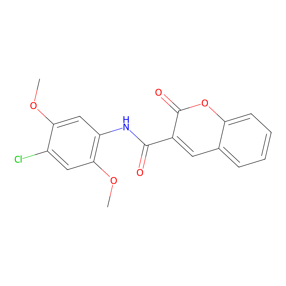 N-(4-chloro-2,5-dimethoxyphenyl)-2-oxo-2H-chromene-3-carboxamide molecular structure, CAS 304887-39-6