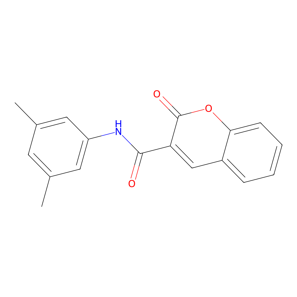 N-(3,5-dimethylphenyl)-2-oxo-2H-chromene-3-carboxamide molecular structure, CAS 304887-44-3