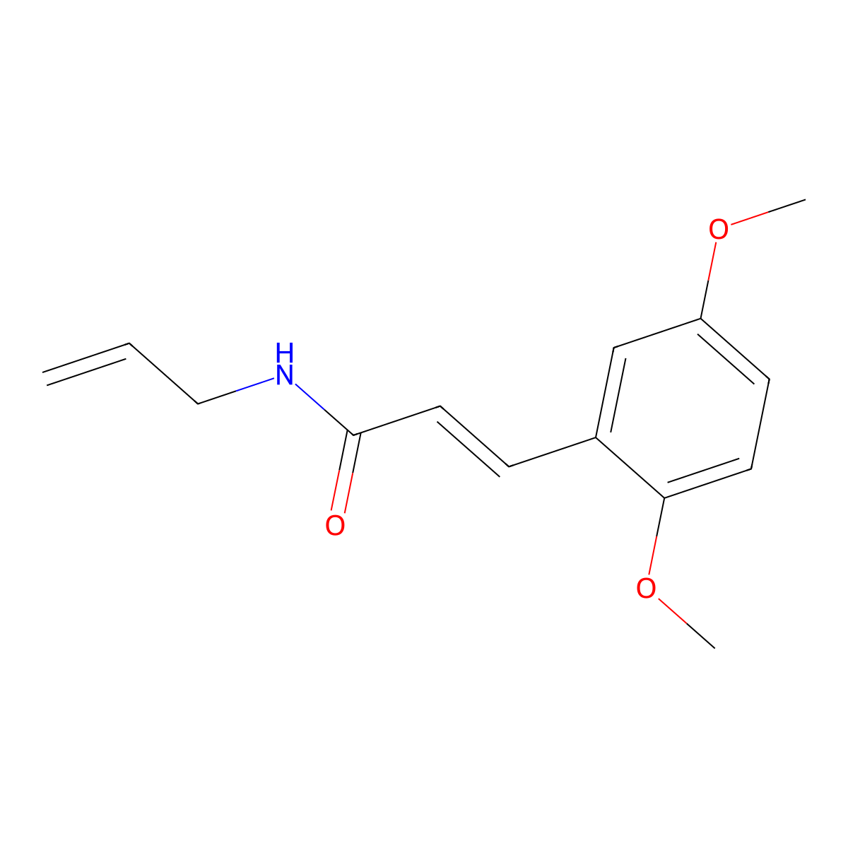 3-(2,5-Dimethoxyphenyl)-N-2-propen-1-yl-2-propenamide molecular structure, CAS 304887-51-2