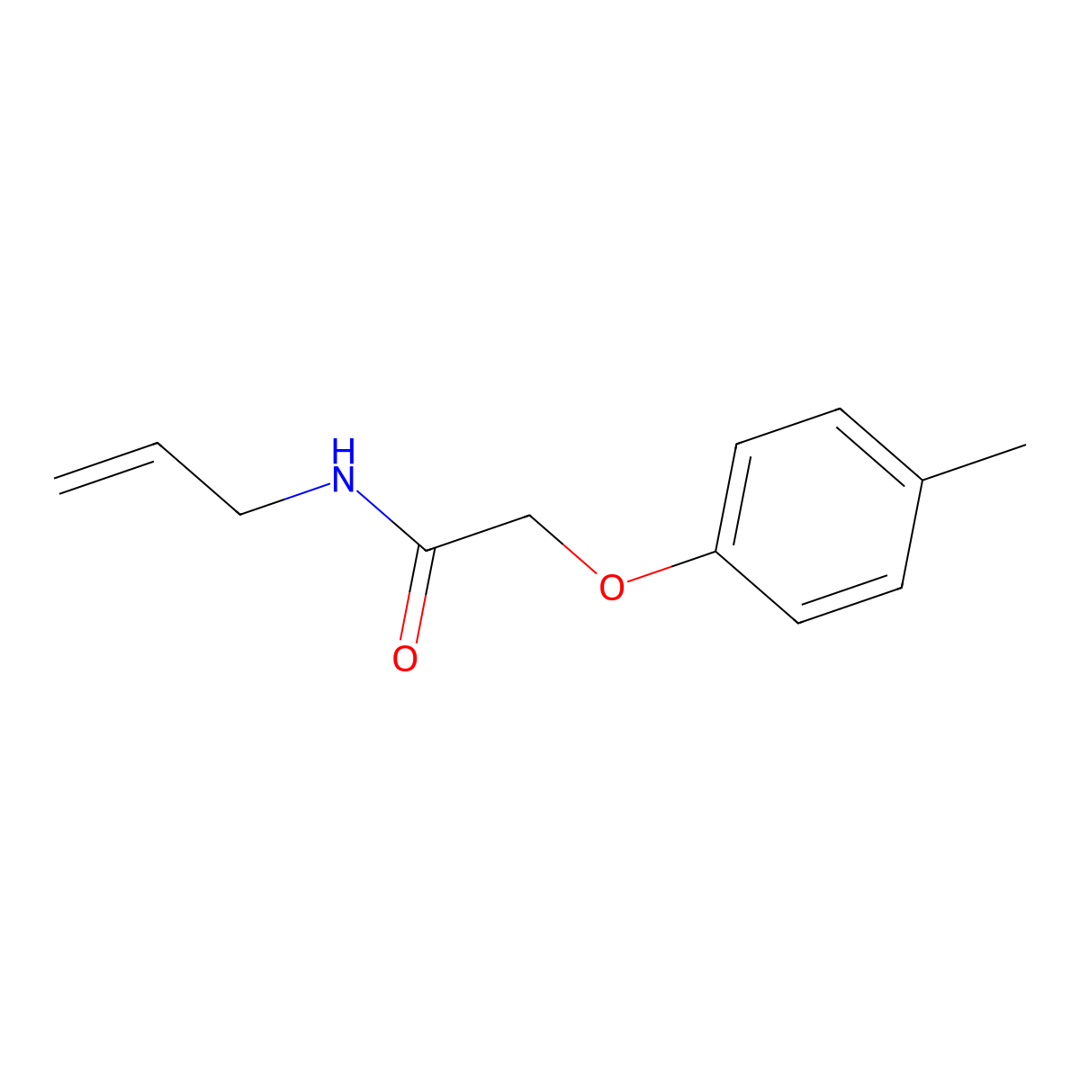 2-(4-methylphenoxy)-N-(prop-2-en-1-yl)acetamide molecular structure, CAS 304887-52-3