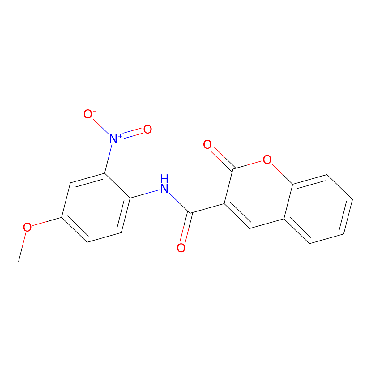 N-(4-methoxy-2-nitrophenyl)-2-oxochromene-3-carboxamide molecular structure, CAS 304887-59-0
