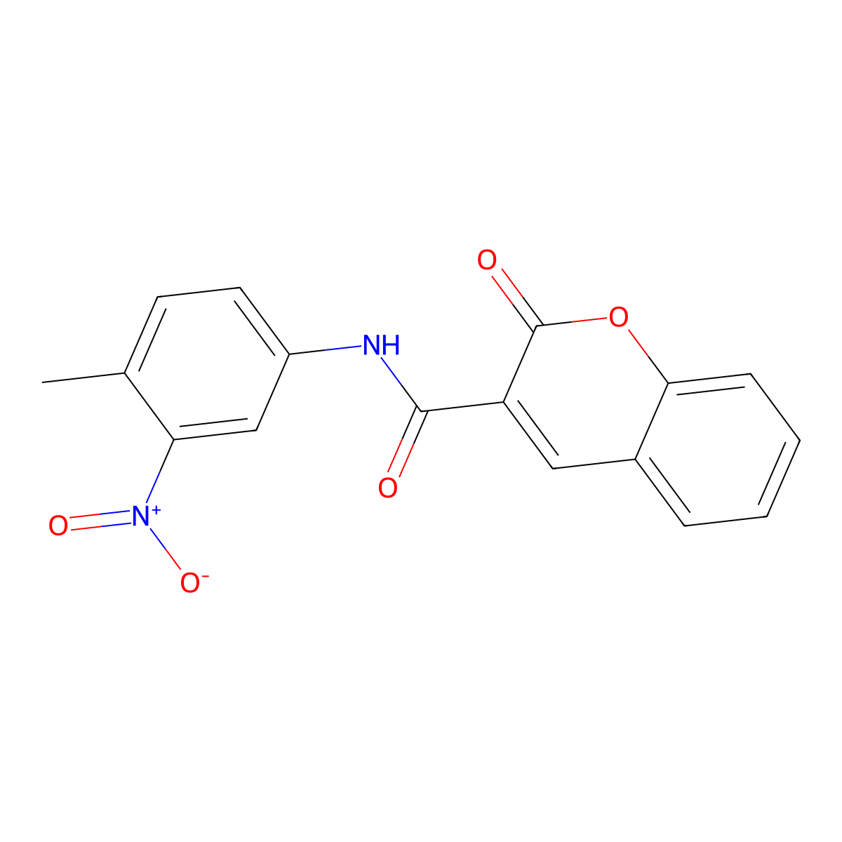 N-(4-methyl-3-nitrophenyl)-2-oxo-2H-chromene-3-carboxamide molecular structure, CAS 304887-64-7