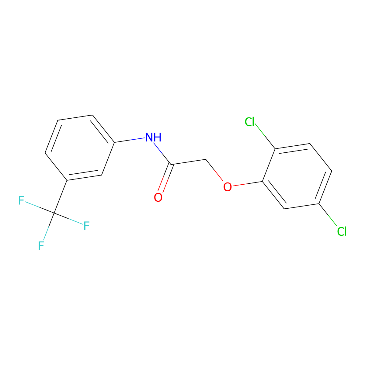 2-(2,5-dichlorophenoxy)-N-[3-(trifluoromethyl)phenyl]acetamide molecular structure, CAS 304887-76-1