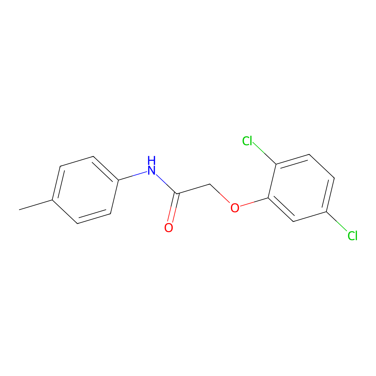 2-(2,5-dichlorophenoxy)-N-(4-methylphenyl)acetamide molecular structure, CAS 304887-85-2