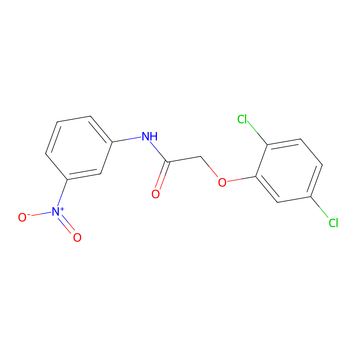 2-(2,5-dichlorophenoxy)-N-(3-nitrophenyl)acetamide molecular structure, CAS 304888-07-1