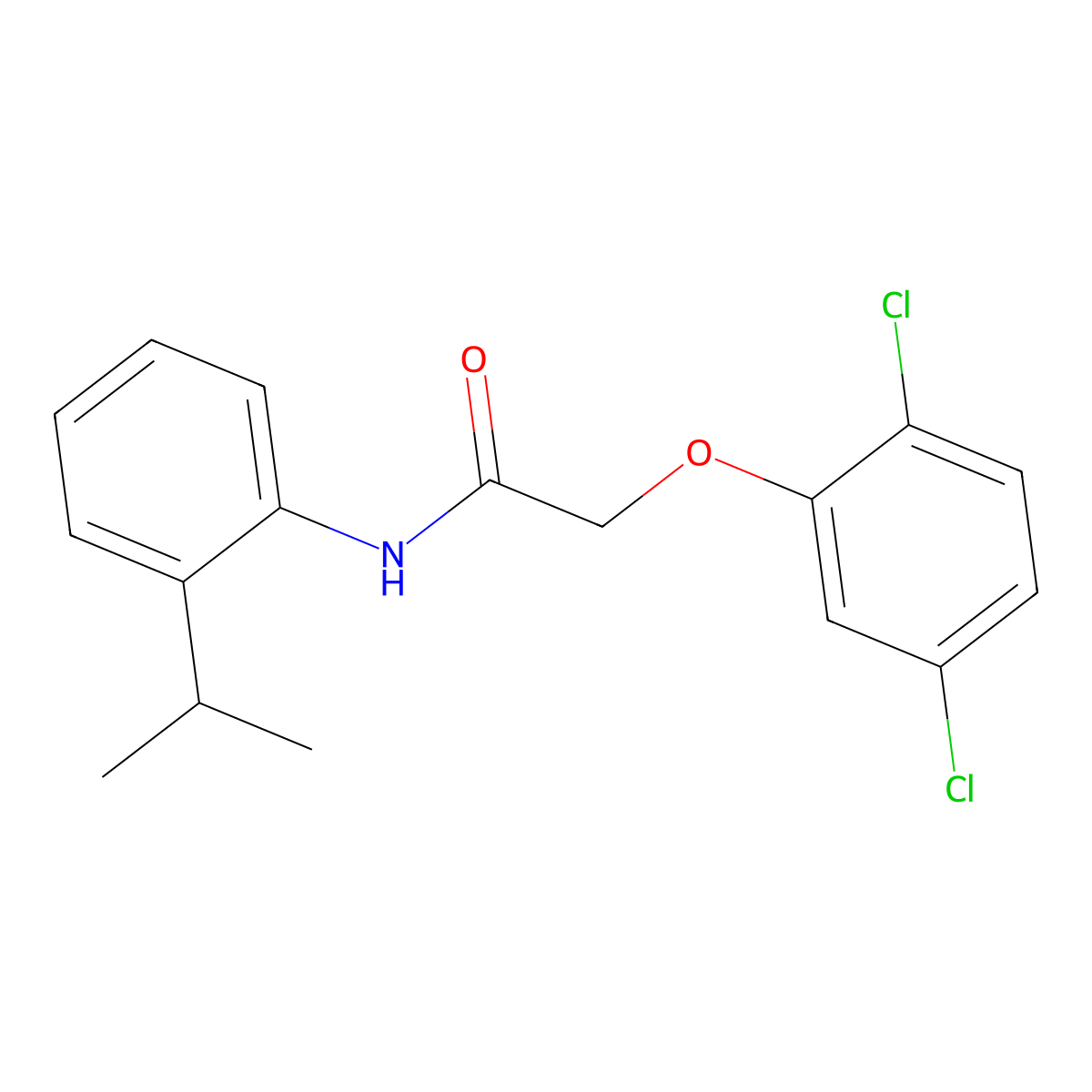 2-(2,5-dichlorophenoxy)-N-(2-propan-2-ylphenyl)acetamide molecular structure, CAS 304888-16-2