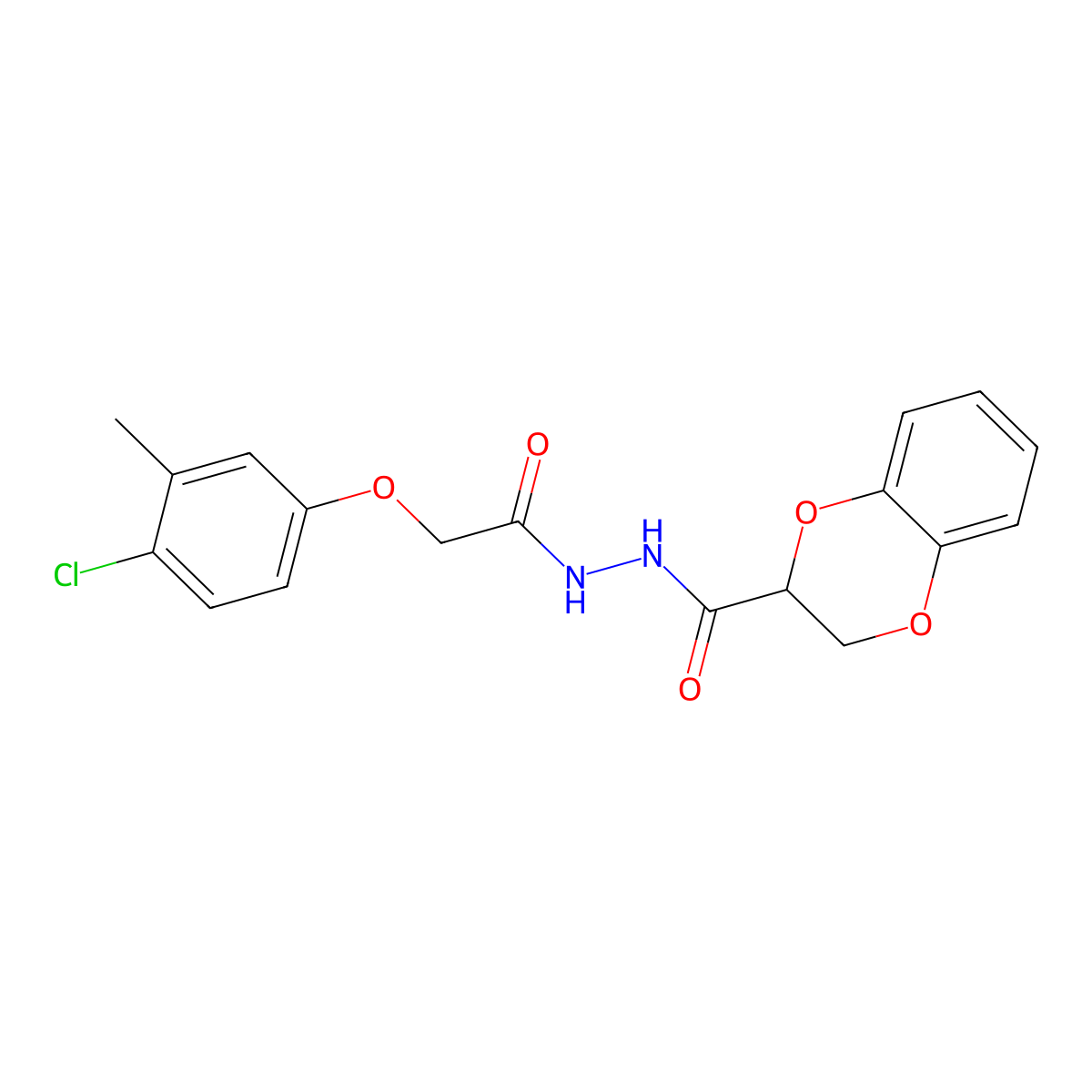 N'-[2-(4-chloro-3-methylphenoxy)acetyl]-2,3-dihydro-1,4-benzodioxine-2-carbohydrazide molecular structure, CAS 304888-34-4