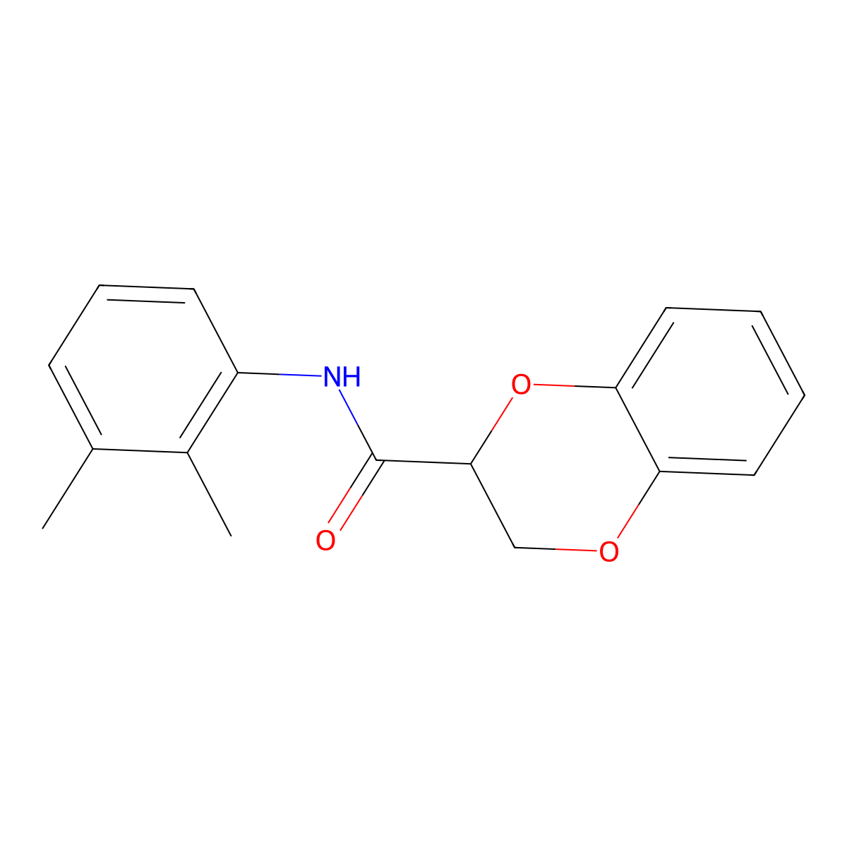 N-(2,3-dimethylphenyl)-2,3-dihydro-1,4-benzodioxine-2-carboxamide molecular structure, CAS 304888-50-4