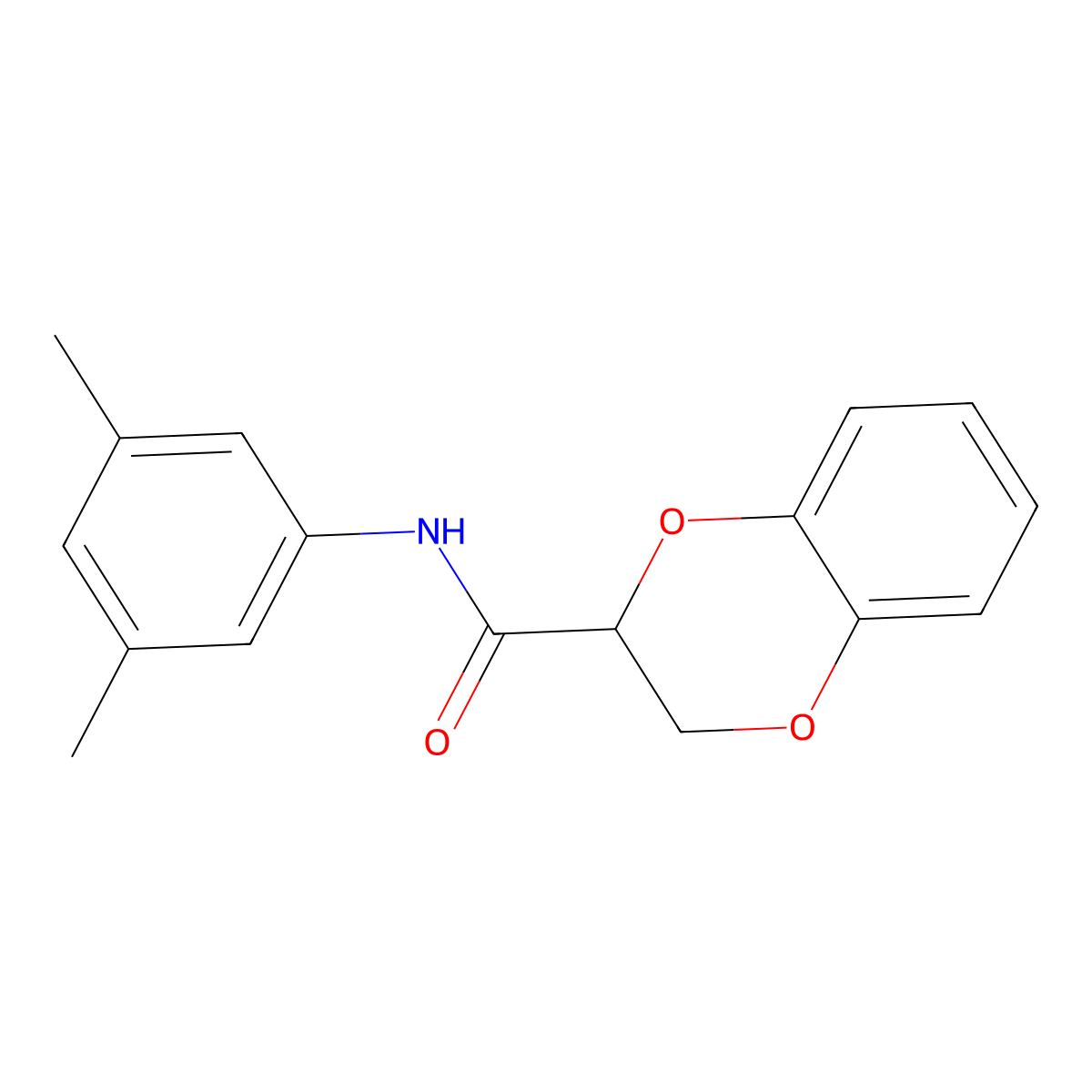 N-(3,5-Dimethylphenyl)-2,3-dihydrobenzo[b][1,4]dioxine-2-carboxamide molecular structure, CAS 304888-67-3