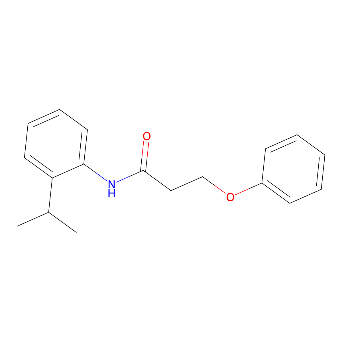 N-(2-isopropylphenyl)-3-phenoxypropanamide molecular structure, CAS 304888-76-4