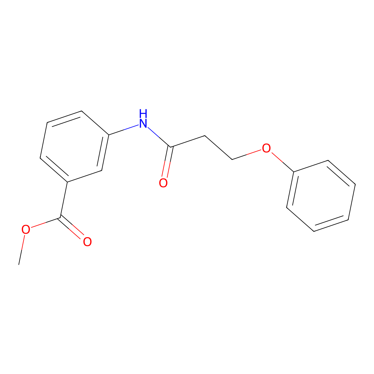 Methyl 3-(3-phenoxypropanamido)benzoate molecular structure, CAS 304888-88-8