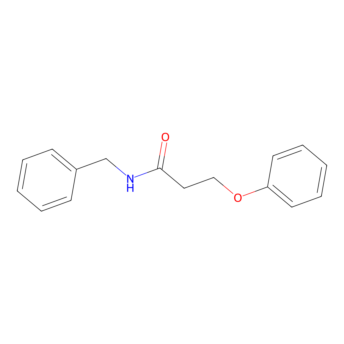 N-benzyl-3-phenoxypropanamide molecular structure, CAS 304888-96-8