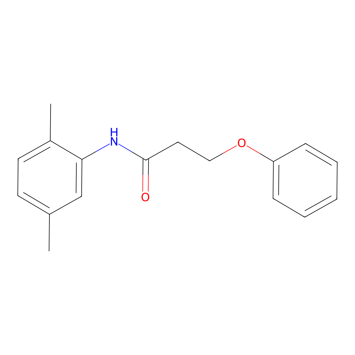 N-(2,5-dimethylphenyl)-3-phenoxypropanamide molecular structure, CAS 304889-02-9